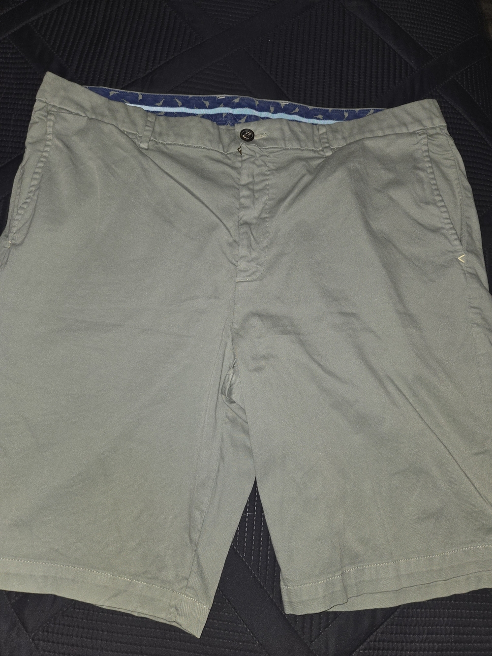 Tommy Bahama Light Olive Flat-Front Casual Shorts Size 40 Waist